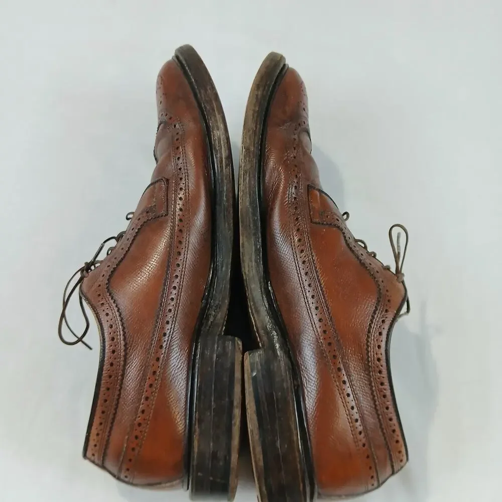 Vintage Allen Edmonds MacNeil Shoes Mens Size 10.5 C Wingtip Brogues 90s Leather